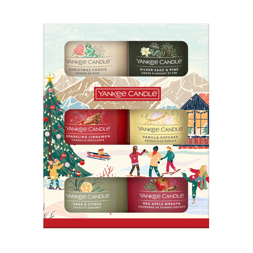Yankee Candle 6 Filled Votive Candle Christmas Gift Set Extra Image 1